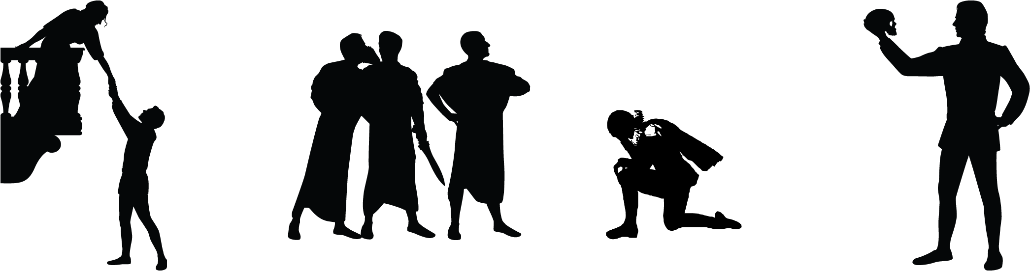 Dr Seuss Vs Shakespeare - Romeo And Juliet Silhouette (2100x570), Png Download