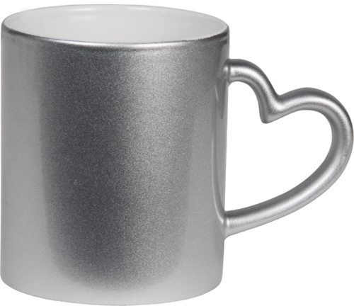 Sublimation White Photo Manufacturer From Noida - Heart Handles Mug Png (500x432), Png Download