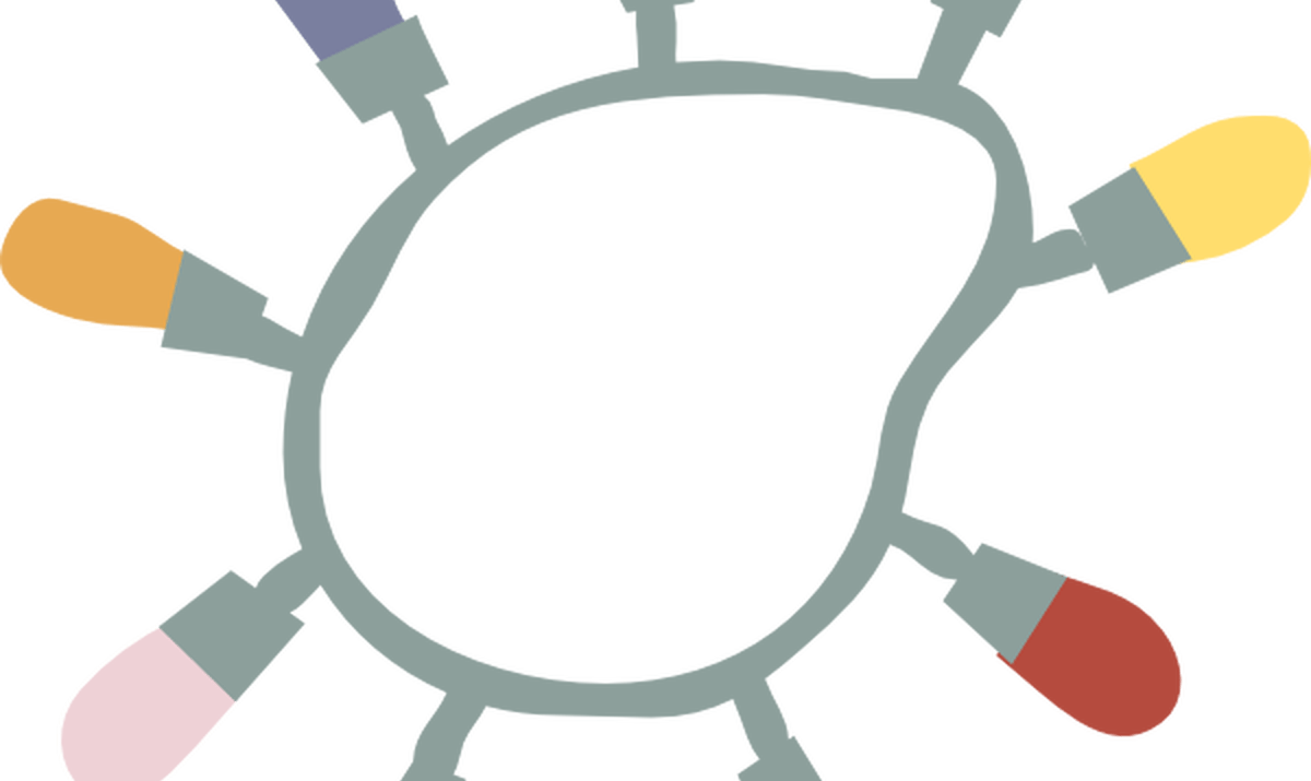 Christmas Lights Clip Art At Clkercom Vector Clip Art - Sunflower Outline Png Clipart (1200x715), Png Download