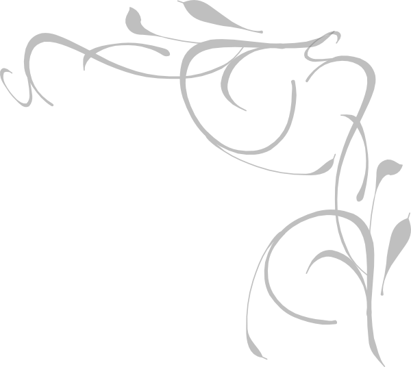 Gray Floral Corner Clip Art At Clker - Vine Clip Art (600x536), Png Download