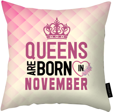 November Printed Pillow - Queens Are Born In December Basic Tees (600x700), Png Download