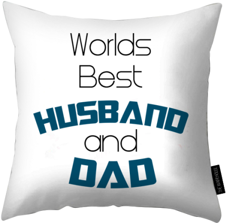 Husband And Dad Printed Pillow - Husband (600x700), Png Download