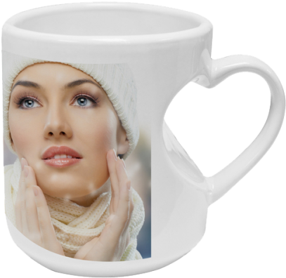 Personalized Heart Handle Mug - Customize With Your (500x500), Png Download