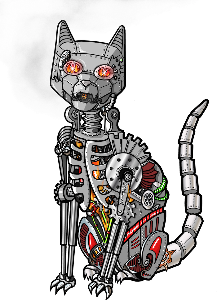 Evil Cat Png Clip Black And White Library - Evil Cat Png (700x981), Png Download