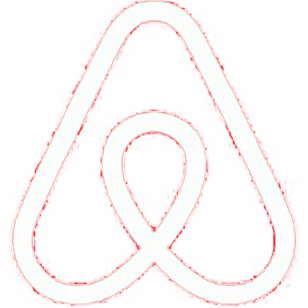 Airbnb White Logo Crop - Airbnb Logo White Png (443x443), Png Download