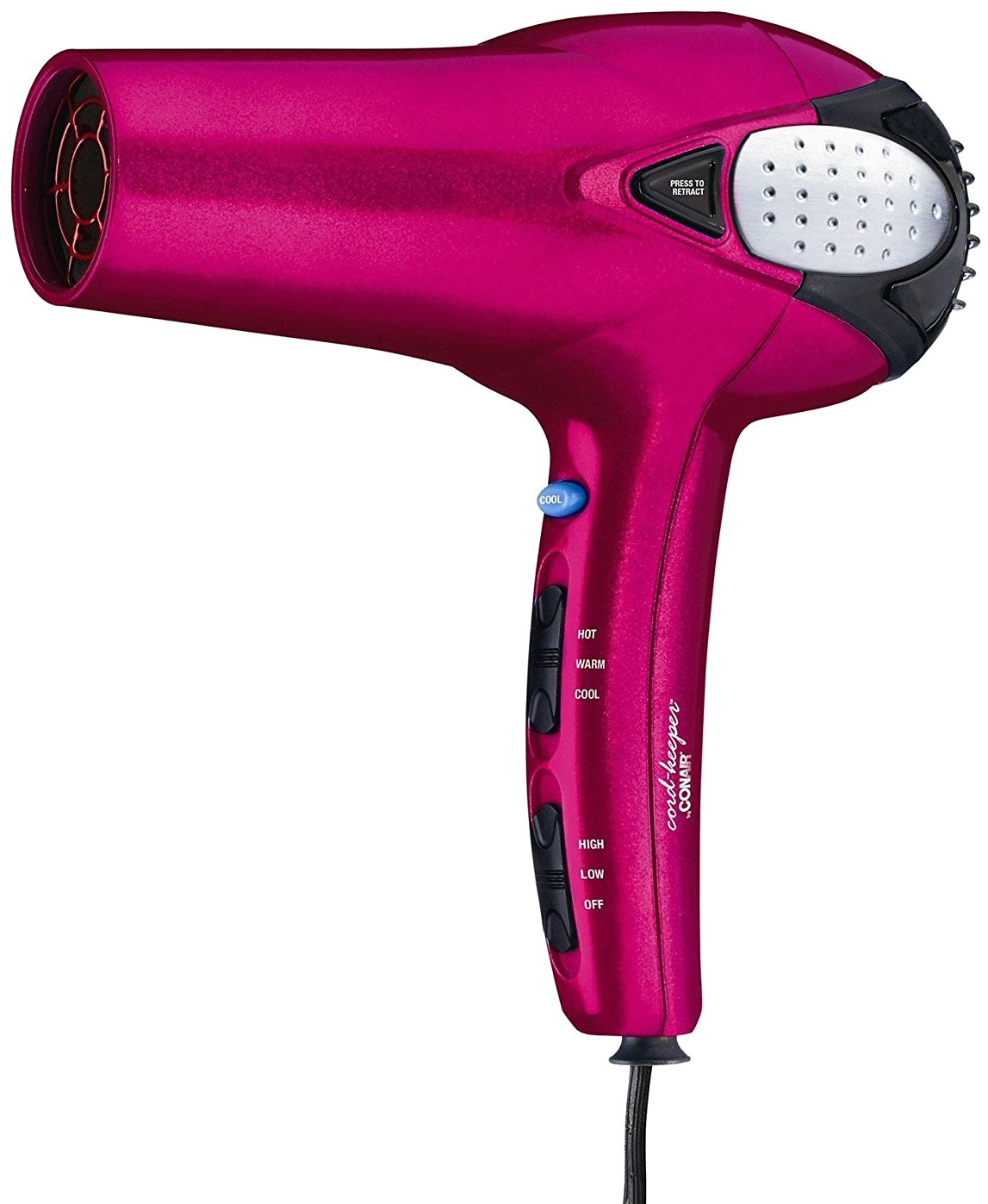 Hair Dryer Png Clipart - Conair Pink Blow Dryer (1227x1500), Png Download