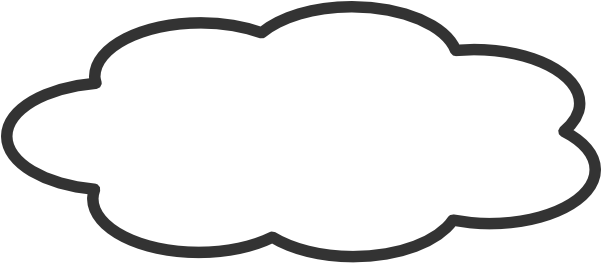 How To Set Use Grey Thought Cloud Clipart (600x326), Png Download