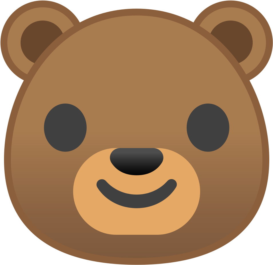 Bear Face Png - Emoji Urso (1024x1024), Png Download