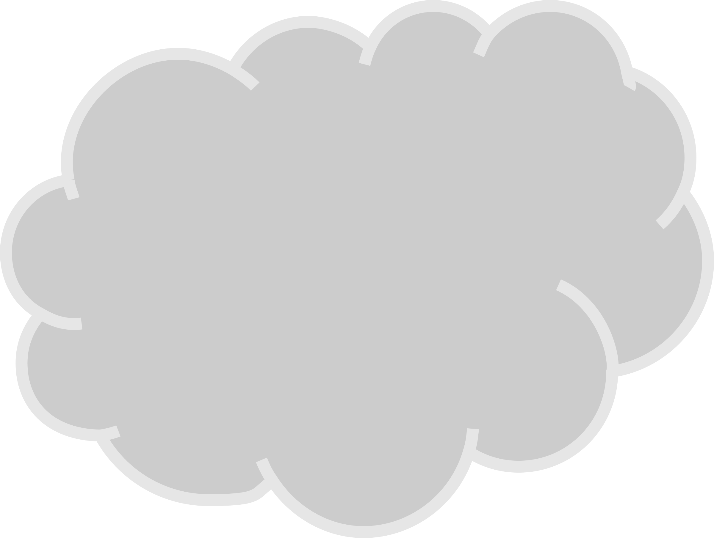 Gray And White Cloud Clipart - Baileys (2400x1810), Png Download