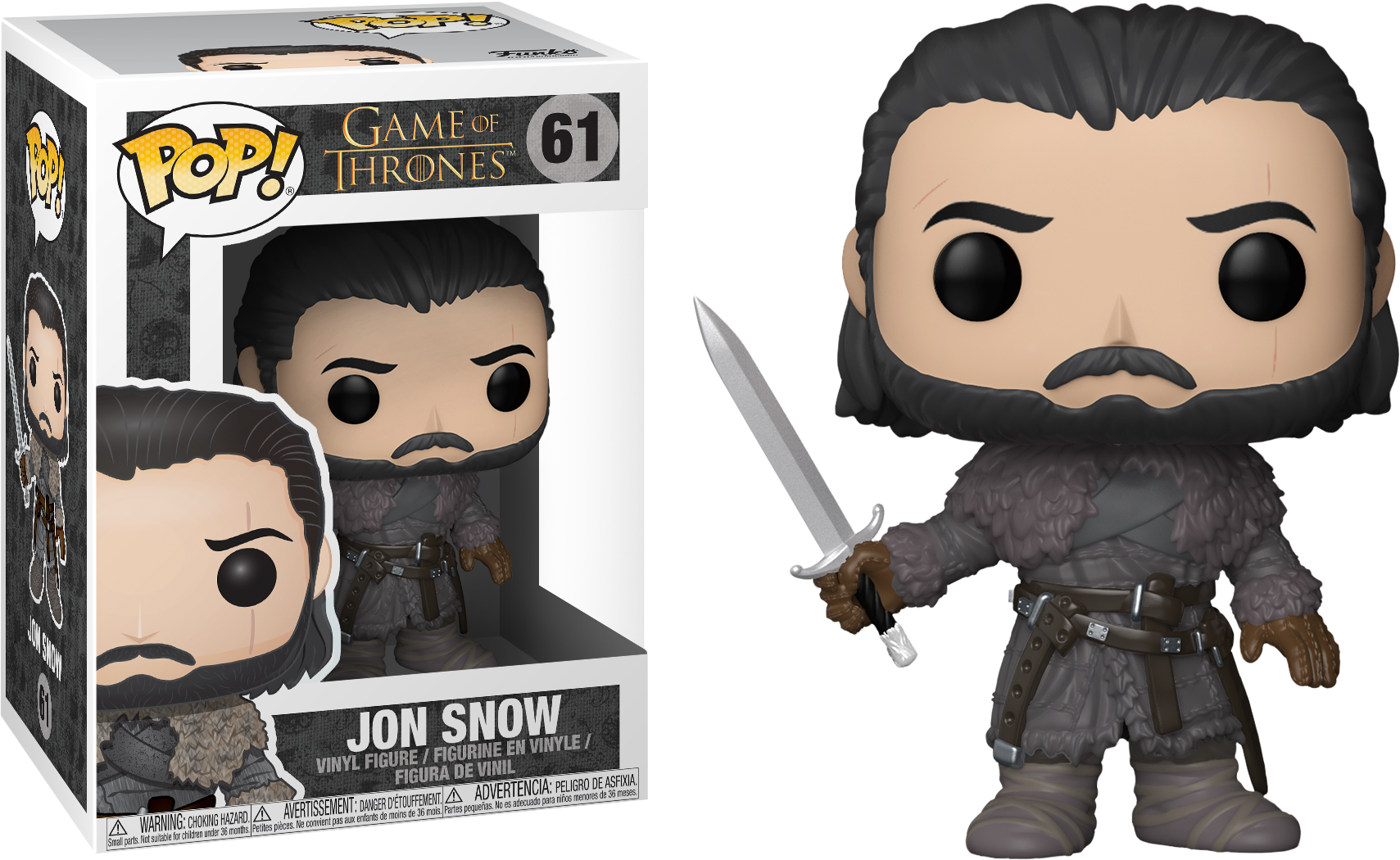 Funko Pop Jon Snow 61 (1709x1050), Png Download
