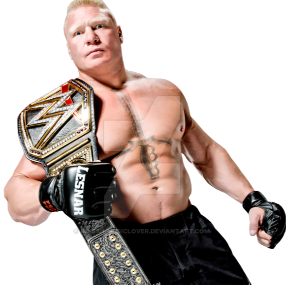 Wwe Brock Lesnar Champion (581x580), Png Download