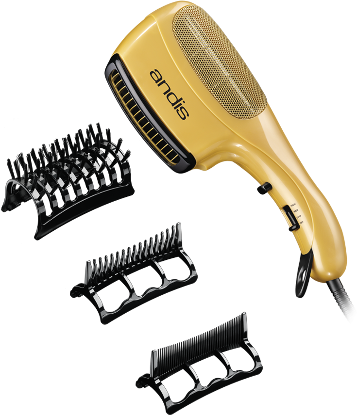 Andis Ceramic Ionic Styler 1875-watt Hair Dryer, Yellow - Andis Ceramic Ionic Styler 1875w Hair Dryer (780x920), Png Download