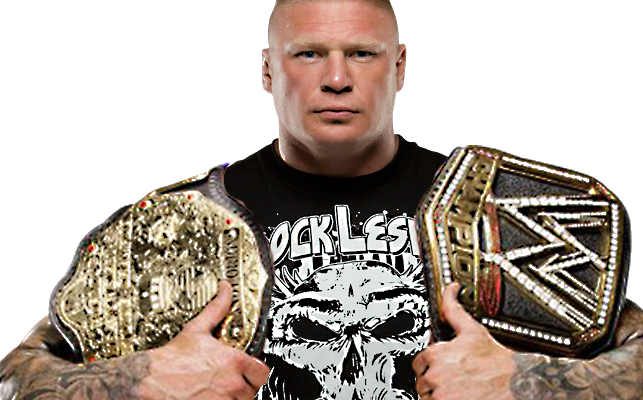Wwe Respond To Rumors Brock Lesnar Is Suffering From - Brock Lesnar 2 Championships (643x400), Png Download
