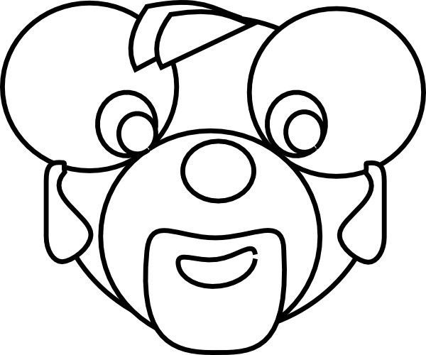 Cartoon Bear Head Outline Svg Clip Arts 600 X 500 Px (600x500), Png Download