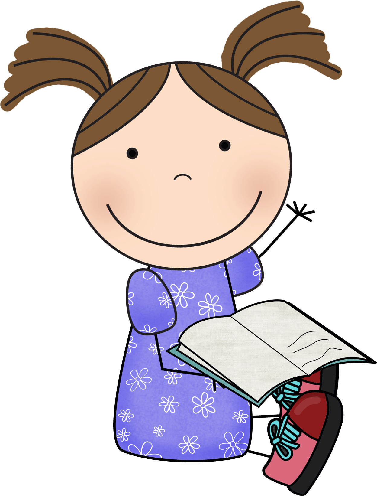 Reading Susie 3 - Scrappin Doodles Back To School Clipart (1248x1640), Png Download