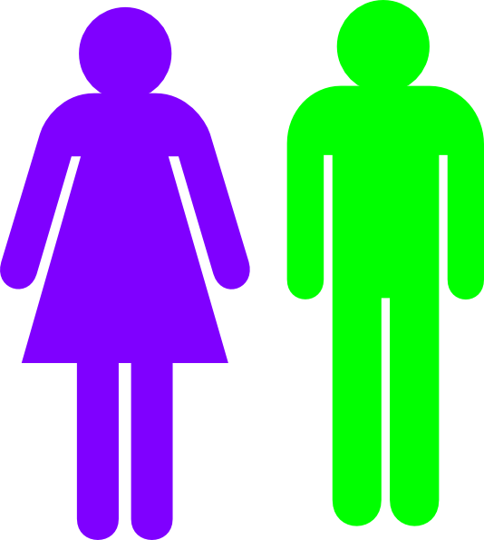 Boy And Girl Stick Figure - Male And Female Toilet Signs (534x595), Png Download