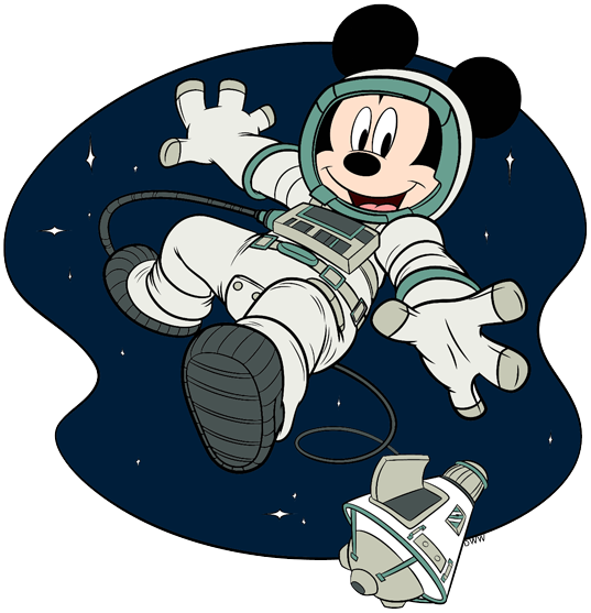Mickey The Astronaut - Mickey Mouse Astronaut (537x557), Png Download