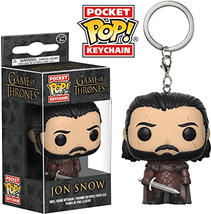 Game Of Thrones - Pocket Pop Keychain Jon Snow (500x484), Png Download