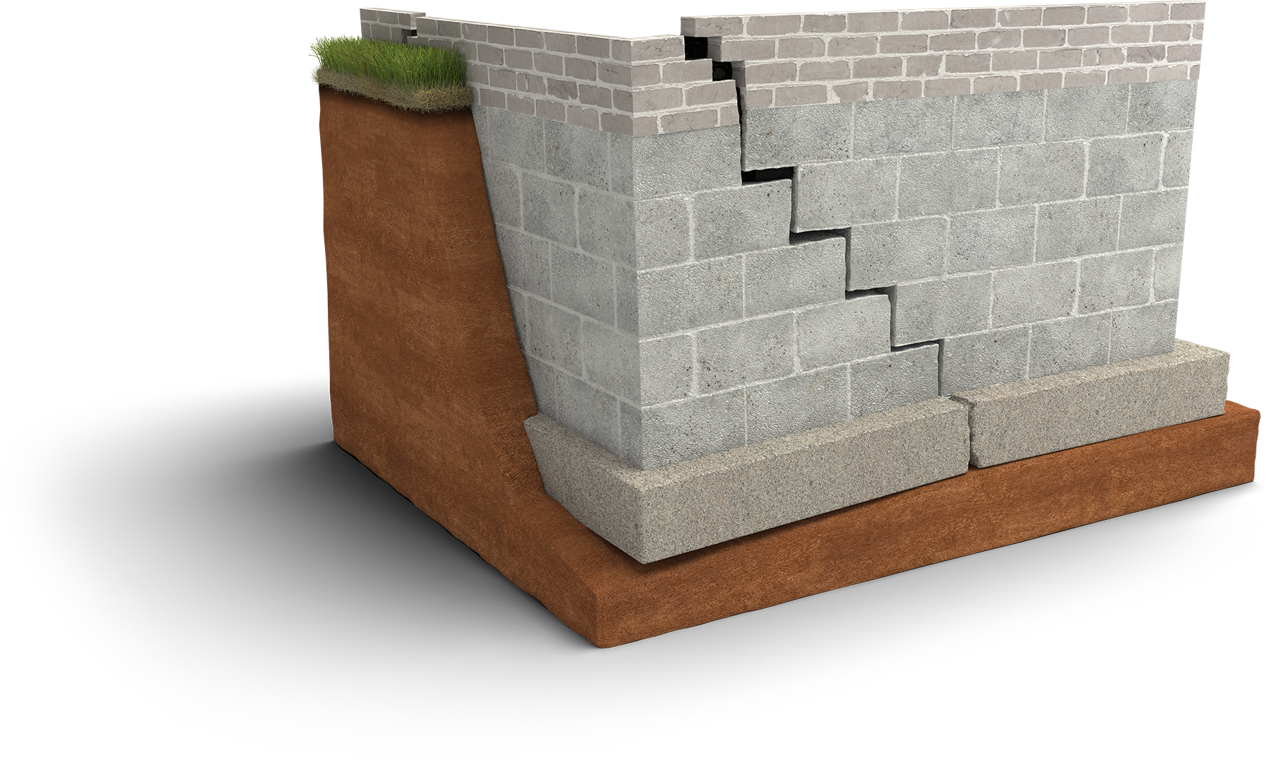 In Brick And Concrete Block Walls - Exterior Wall Stucco Repair (1803x1090), Png Download
