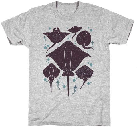 Family Of Stingrays Mens T-shirt - My Pussy Grabs Back (484x484), Png Download