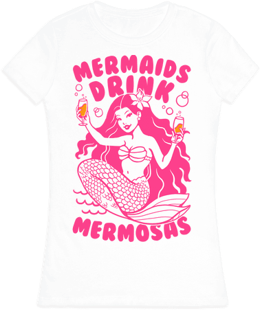 Mermaid Drawing T Shirts Lookhuman - Mermaid Is Day Drinking Today Totes (484x484), Png Download