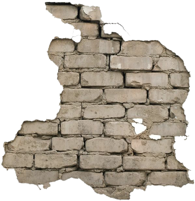 Broken Brick Wall Png (500x480), Png Download