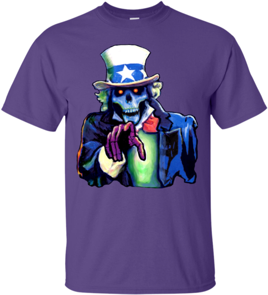 Uncle Sam Skeleton T-shirt - Vintage 1969 T Shirt (600x600), Png Download