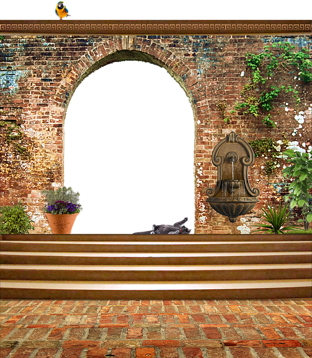 Lay Riser And Tread Bricks - Brick Archway Png (627x720), Png Download