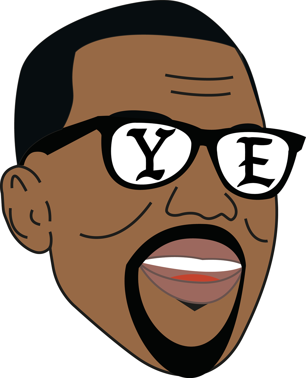 Kanye West Eazy-e - Transparent Kanye West Face Png (1200x1479), Png Download