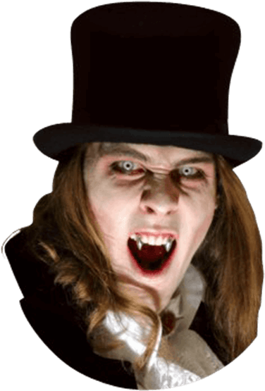 Chrome Vampire Fangs - Metamorph Vampire Fangs Deluxe Set Incl. Teeth Glue (555x555), Png Download