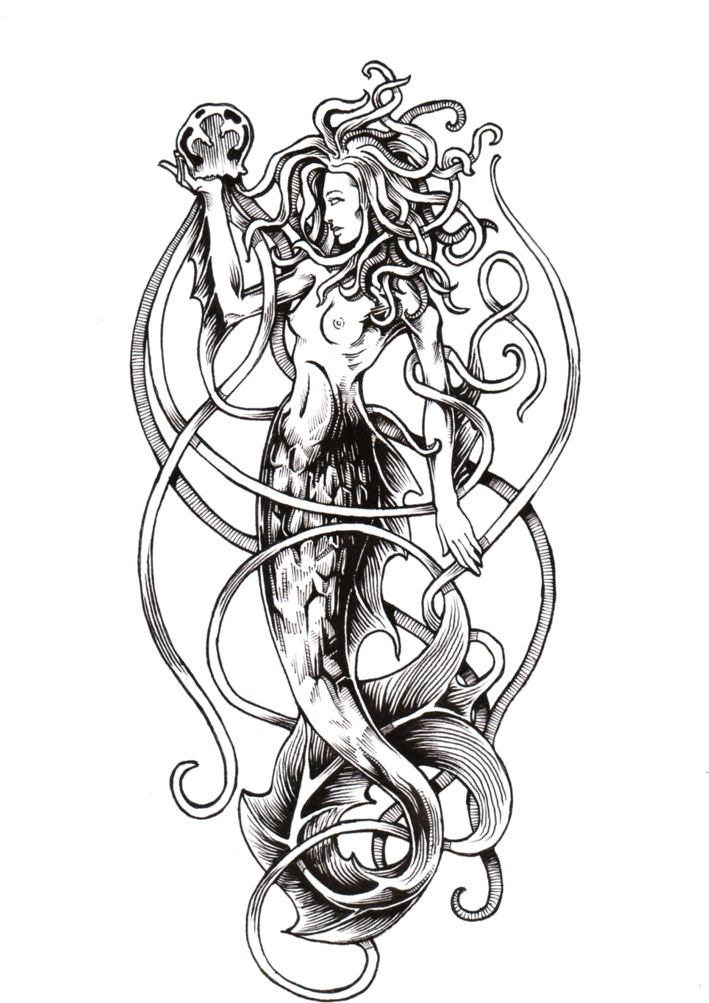 Sirens Greek Mythology - Siren Drawing (753x1062), Png Download