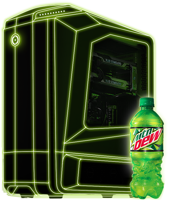 Powered By Mountain Dew And Origin Pc - Mountain Dew Origin Pc (666x776), Png Download