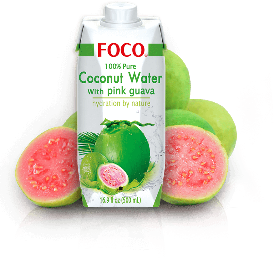 More Details - Foco Coconut Water With Pink Guava - 16.9 Fl Oz Carton (934x961), Png Download