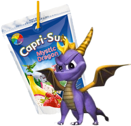 Spyro Spyrothedragon Caprisun Freetoedit - Capri Sun Blackcurrant 200ml (457x458), Png Download