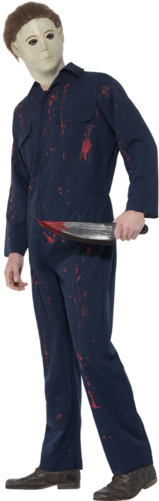 Halloween Mask And Costume - Funny Michael Myers Costume (375x500), Png Download