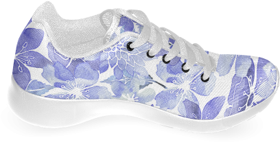 Watercolor Flower Pattern Men's Running Shoes - Watercolor Painting (500x500), Png Download