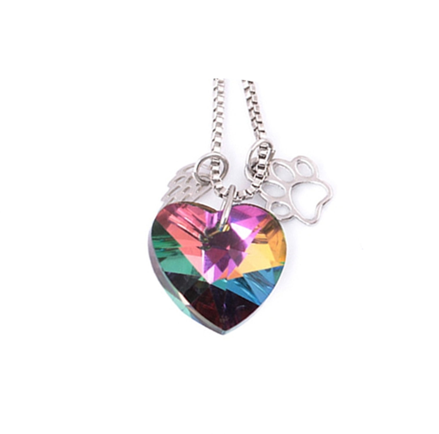 Rainbow Bridge Dog Lover Pendant Necklace - Necklace (1515x1500), Png Download