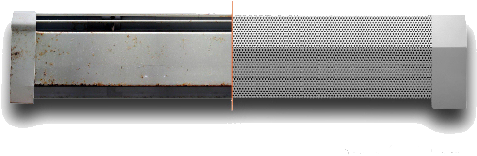 There Are Two Types Of Baseboard Heating - Replacing Baseboard Heater Covers (1014x503), Png Download