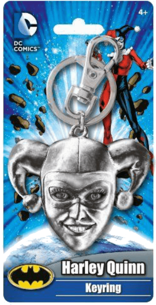 Batman Harley Quinn Head Pewter Key Chain (1000x1000), Png Download