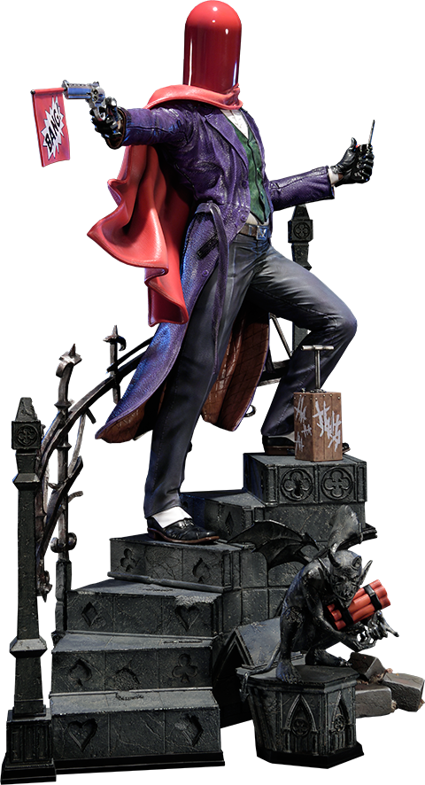 Prime 1 Studios The Joker Batman Arkham Origins Exclusive - Joker Vs Batman Statue (480x886), Png Download