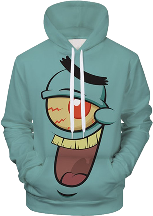 Plankton Spongebob Squarepants - Sweatshirt (690x799), Png Download