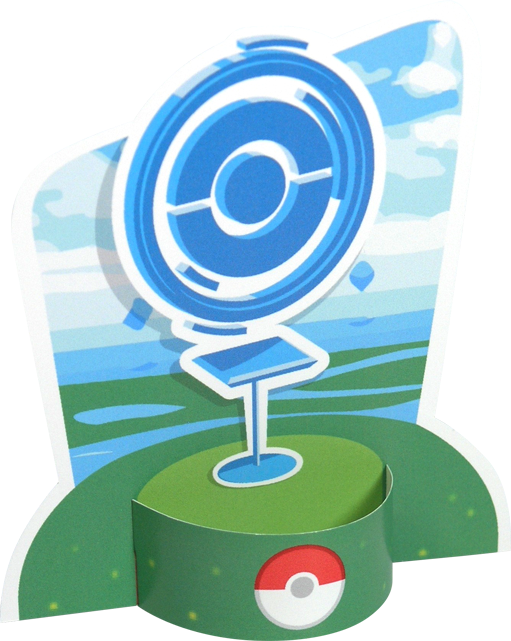 Pokemon Stop Papercraft - Poke Stops (511x641), Png Download