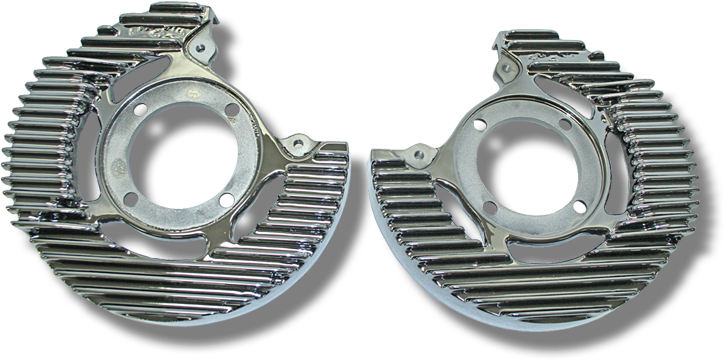 Pete & Jakes Super Bell Finned Backing Plates Spanky's - Powder Coating (800x600), Png Download