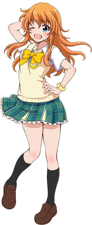 04 Nozomi - Battle Girl High School Nozomi (400x919), Png Download