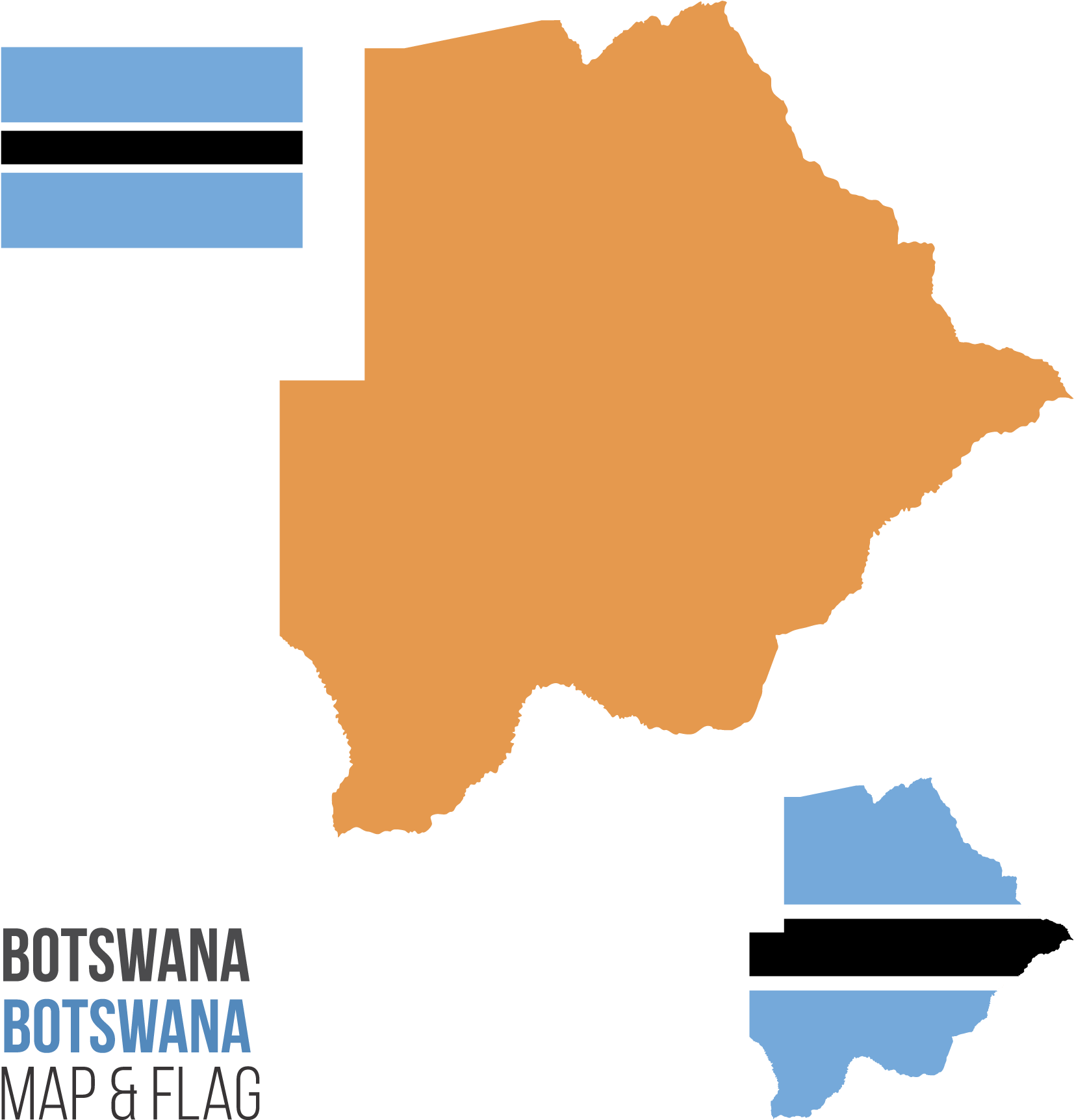 Botswana Scalable Vector Graphics Silhouette - Botswana Map Vector (1653x1723), Png Download