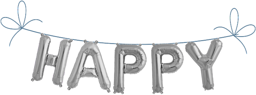 Happy Birthday Metallic (1000x1000), Png Download