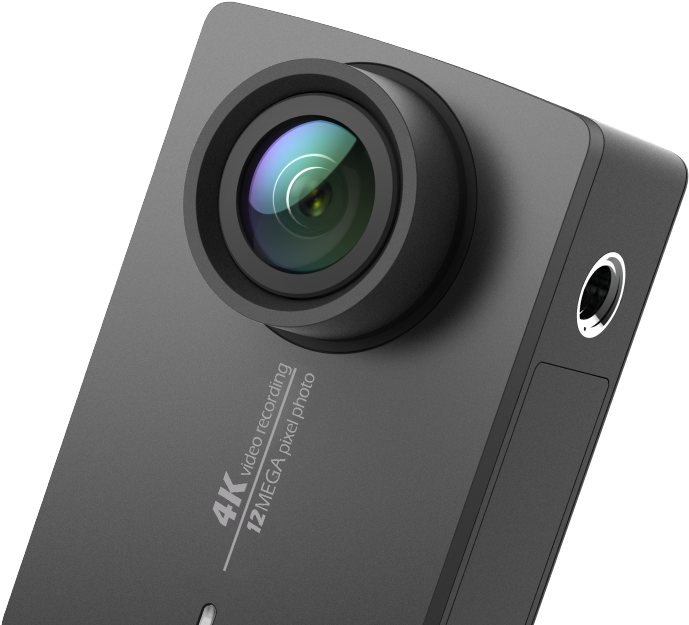 Yi 90003 4k Action Camera (night Black) (732x633), Png Download