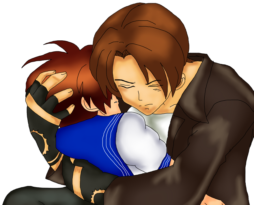 Kyo Hugs Yuki As He's Happy To See Her Alive - Kyo Kusanagi Y Yuki Kushinada (908x754), Png Download