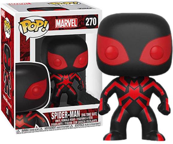 Spider-man Big Time Suit Funko Pop Vinyl Figure Marvel - Funko Pop Spiderman Big Time (640x640), Png Download