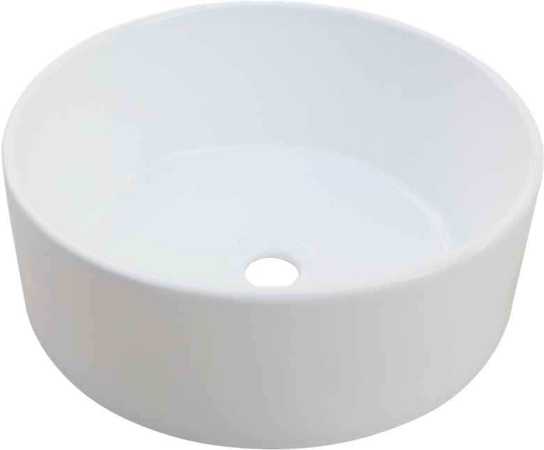 Mondella White Round Rumba Vitreous China Basin (800x800), Png Download